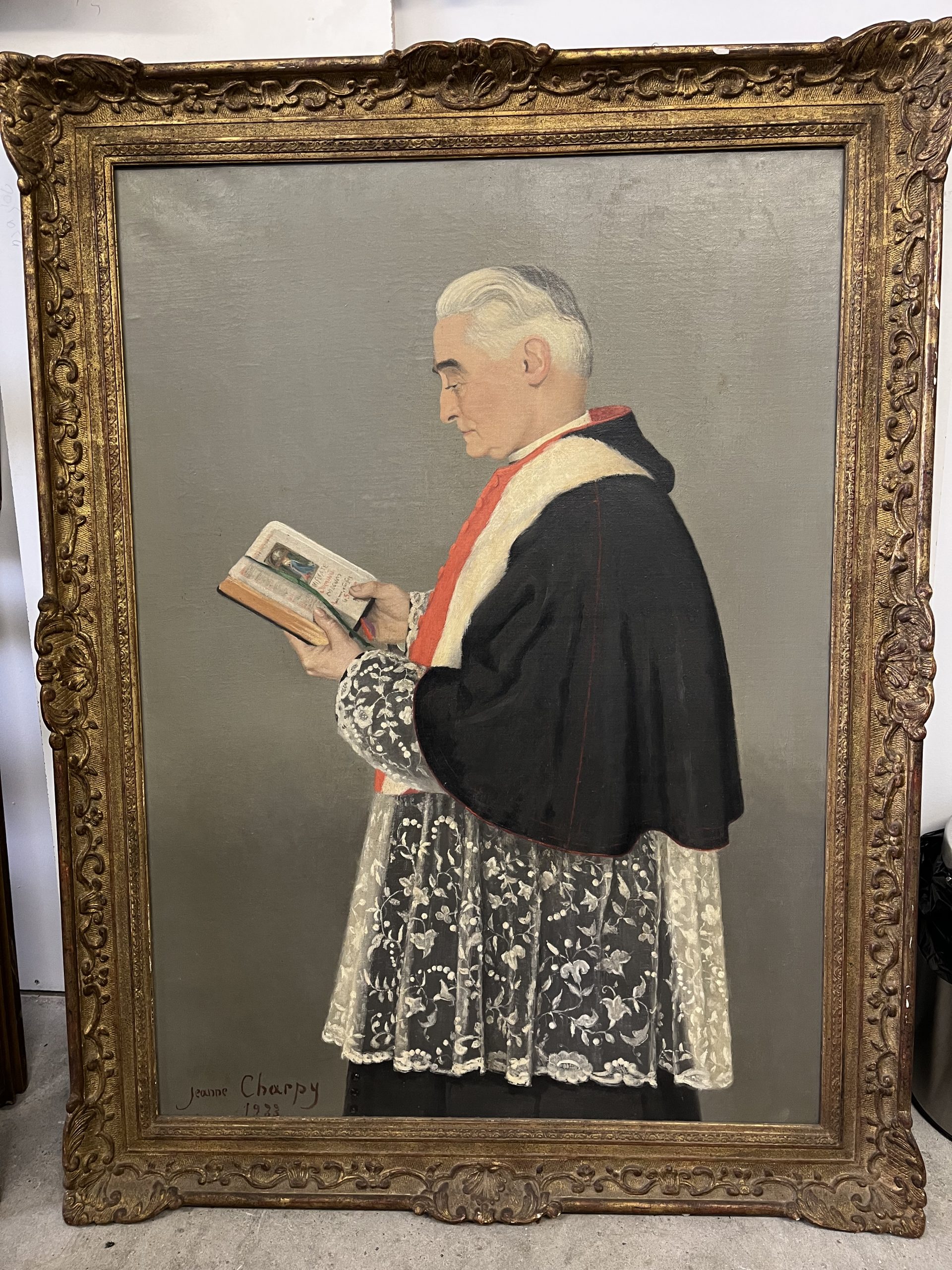 Portrait d'un prêtre, 1933, Jeanne Charpy, huile sur toile