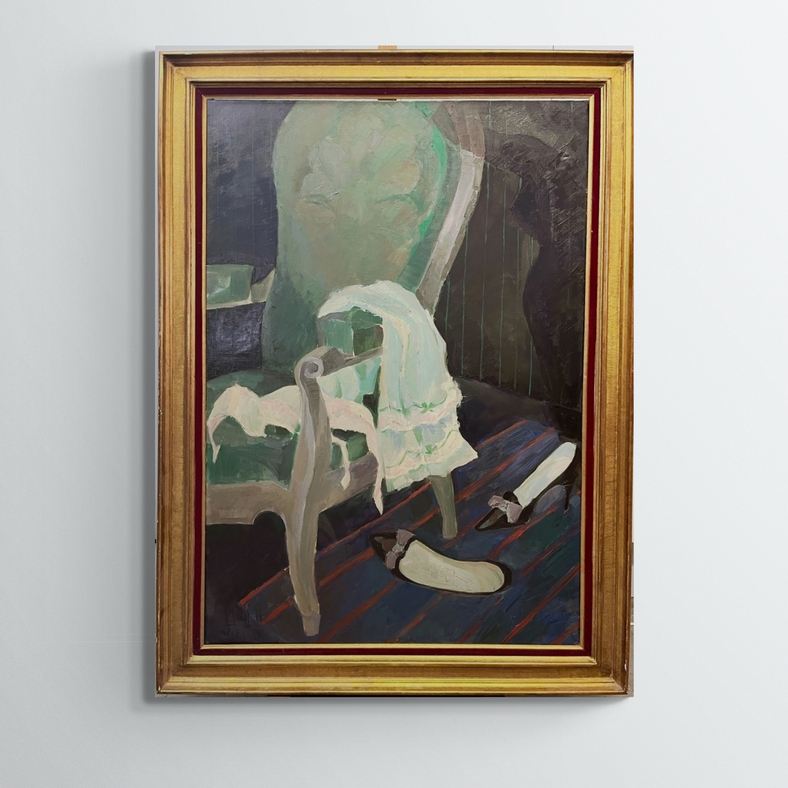 A Cheval (né en 1941), Ombre d'espoir, 1966, huile sur toile, signé, 130x89cm, avec cadre